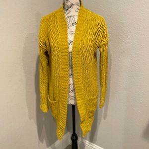 Express mustard yellow cardigan